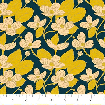 Bramble & Bloom by Katie O'Shea - Dogwood in Navy