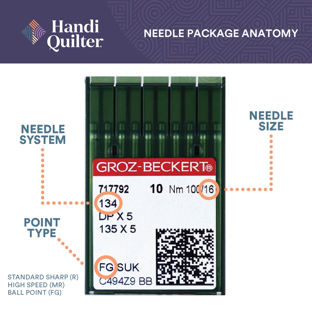 Standard Longarm Needles - 16/100-R (20ct)