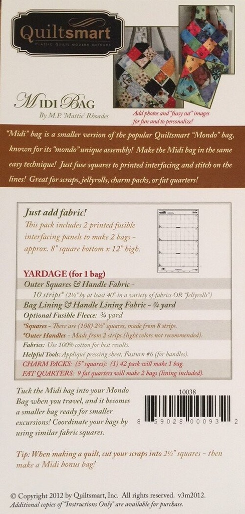 Fun Pack Midi Bag by Quiltsmart