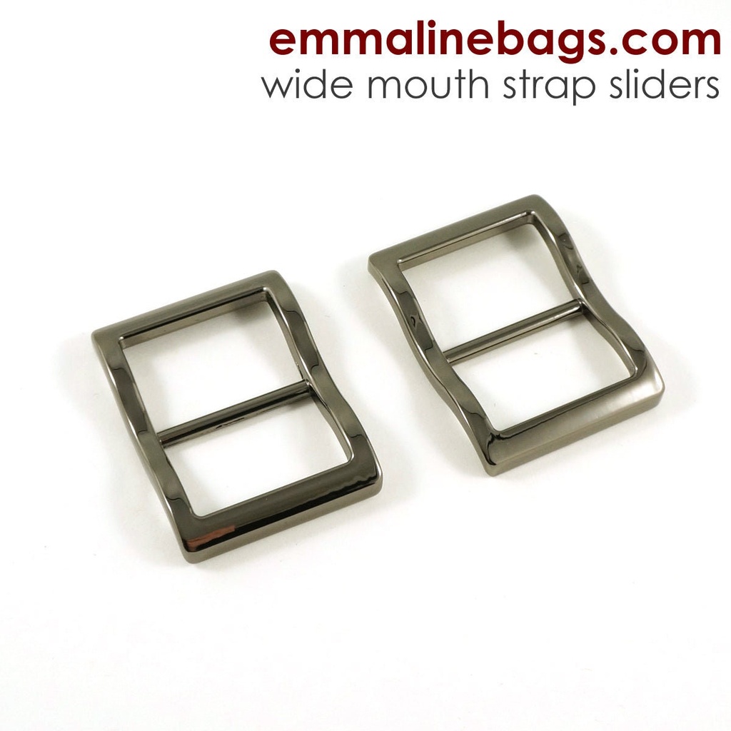 Wide Mouth Strap Sliders - (Extra Wide) For Thicker Straps - 1" (25mm) 2 Pack