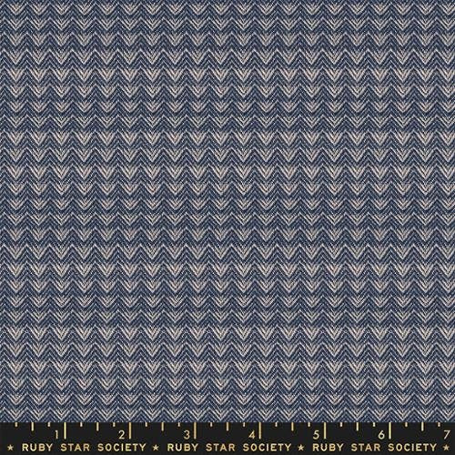 Warp Weft Wovens by Alexia Abegg - Waves in Navy
