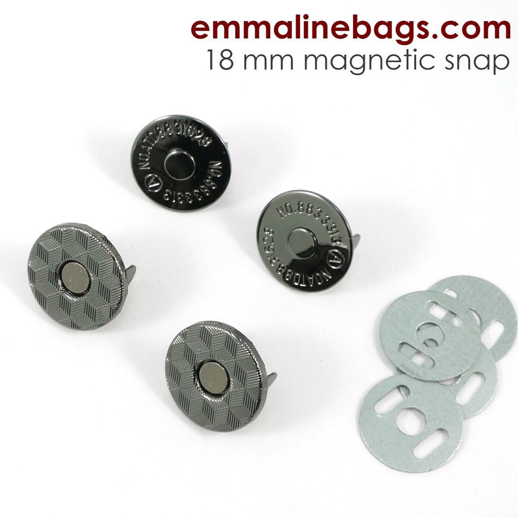 Magnetic Snap Closures Slim: 3/4" (18mm) - 2 Pack