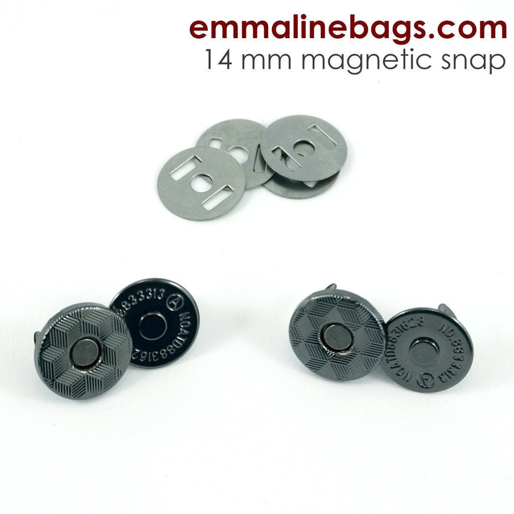 Magnetic Snap Closures - 9/16" (14mm) Slim 2 Pack