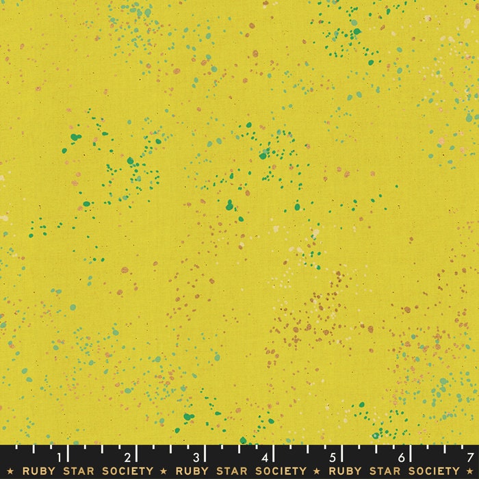 Speckled by Rashida Coleman Hale - Metallic Citron