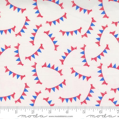 Holiday Essentials Americana for Moda -  Flag Bunting in White