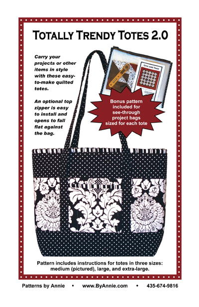 Paper Pattern - Totally Trendy Totes II Pattern from ByAnnie Bags