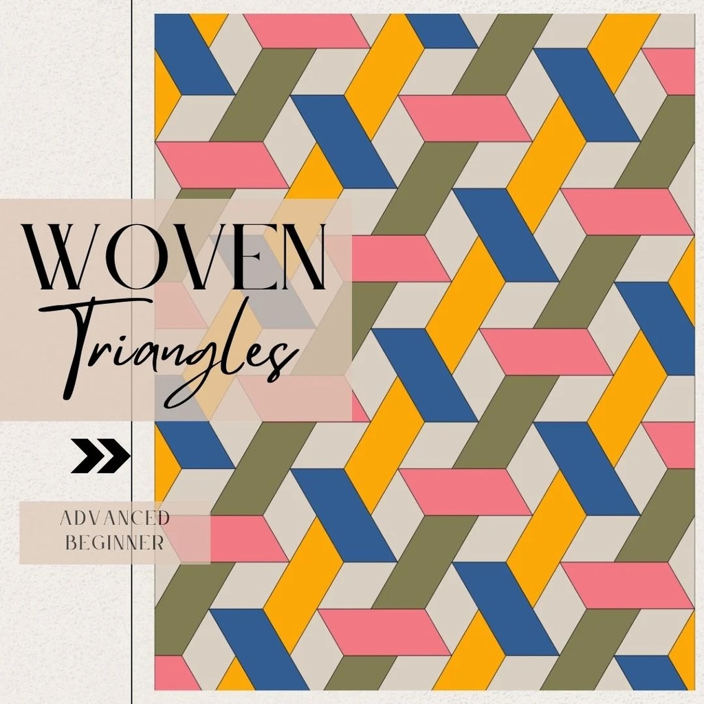 Paper Pattern - Woven Triangles Quilt by Cork and Thread