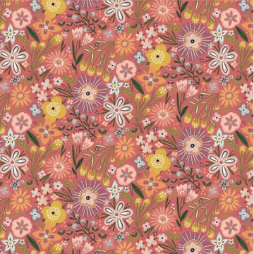 Cottage Charm by Kenzie Elston - Bursting Blossom in Coral