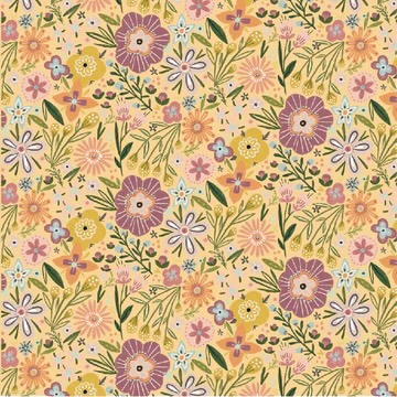 Cottage Charm by Kenzie Elston - Bursting Blossom in Yellow