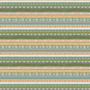 Cottage Charm by Kenzie Elston - Garden Stripe in Teal