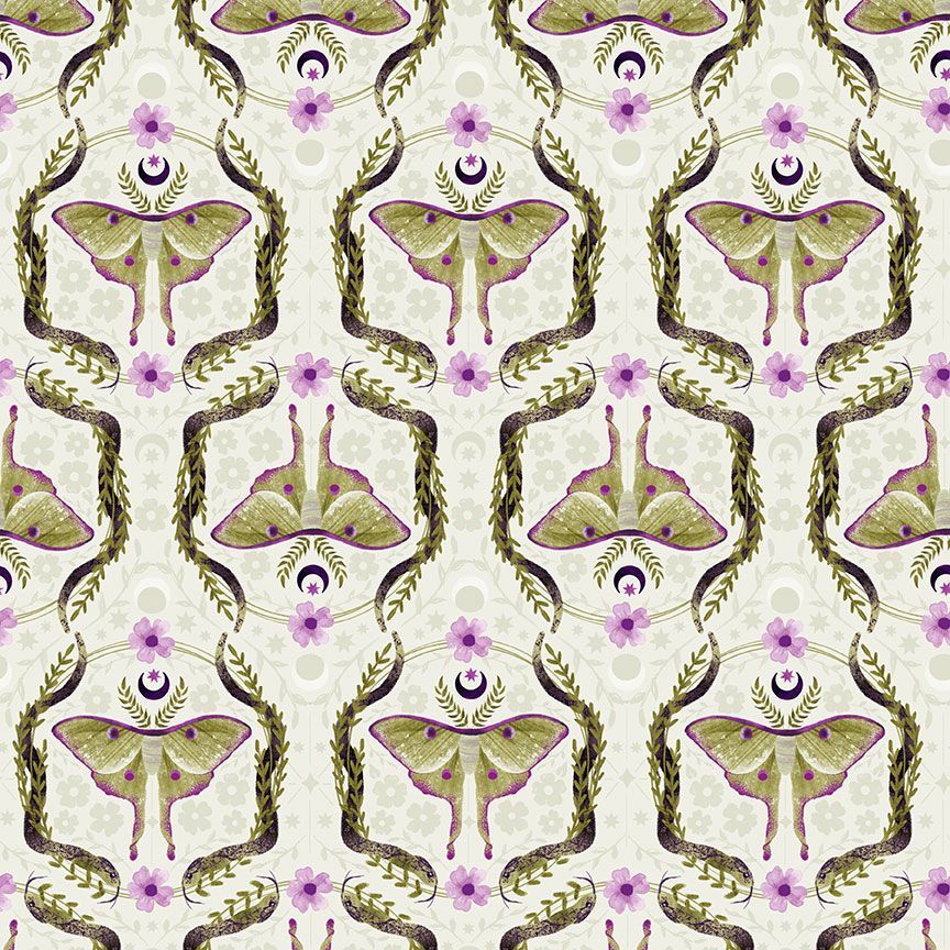 Phoebe by Dear Stella - Magic Moths in Alabaster