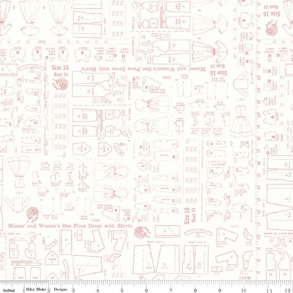 Home Town by Lori Holt - Patterns in Coral