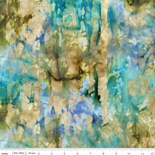 Express Yourself! Abstract Batiks by RBD - Caribbean Shale