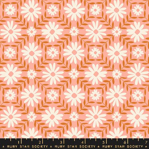 Endpaper by Jen Hewett - Vintage Floral in Bashful