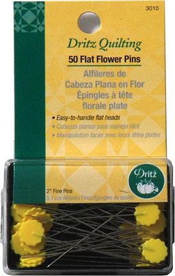 Flat Flower Pins in Yellow