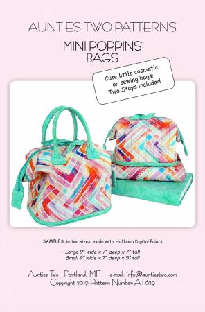 Paper Pattern - Mini Poppins Bags by Aunties Two Patterns
