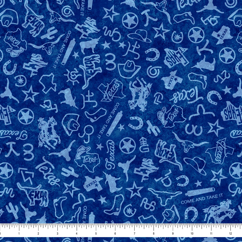 All Texas Shop Hop '25 - Texas Icons Tonal in Navy