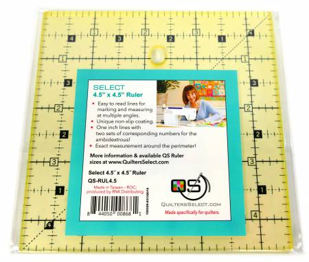 Quilters Select Non-Slip Ruler 4-1/2" x 4-1/2"