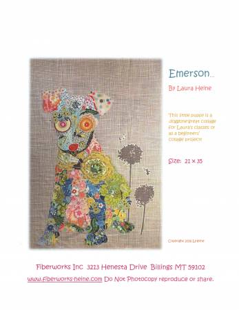 Paper Pattern - Emerson Puppy Collage by Laura Heine