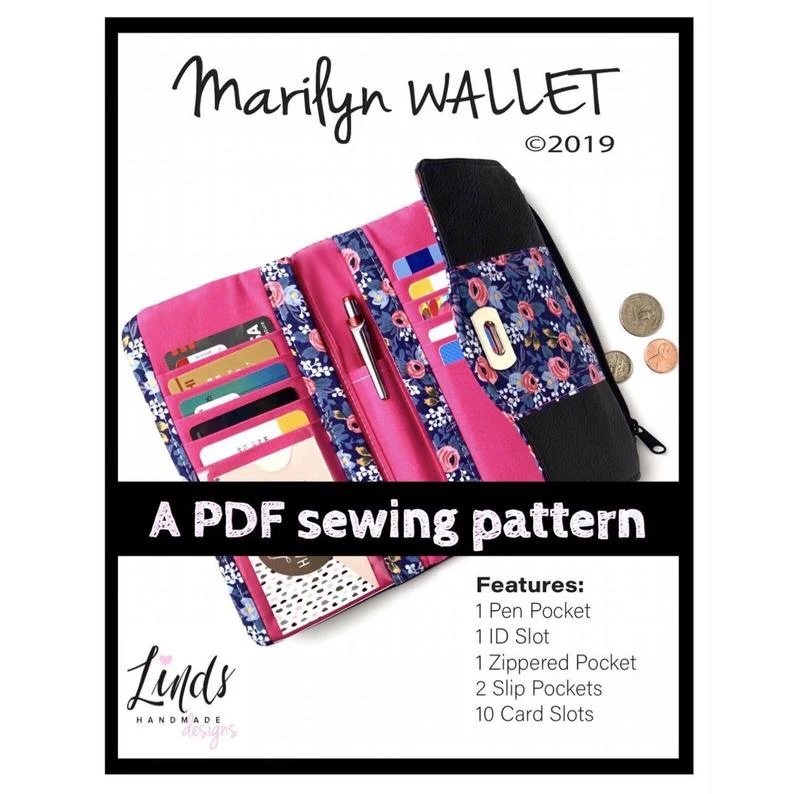 Paper Pattern - The Marilyn Wallet by Linds Handmade