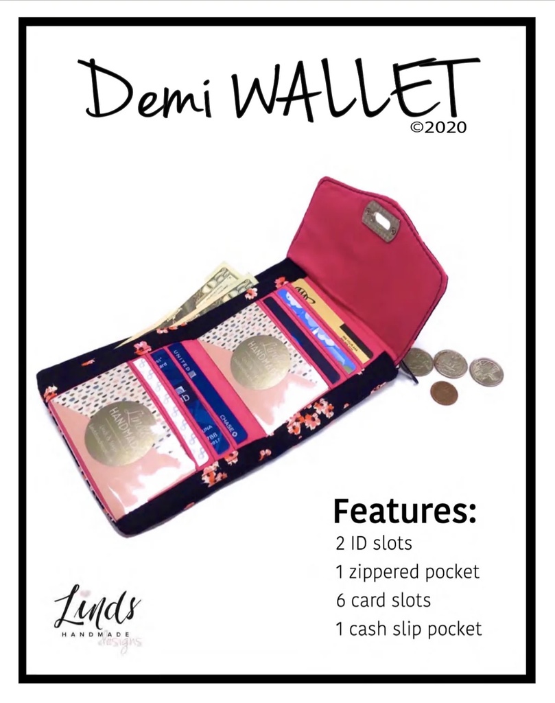 Paper Pattern - The Demi Wallet by Linds Handmade