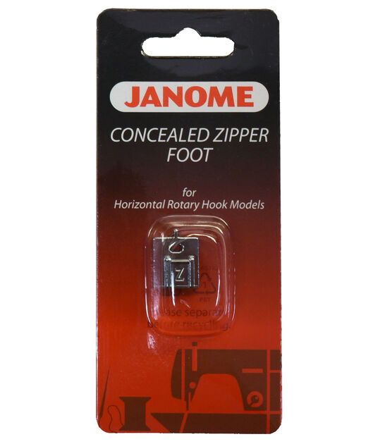 Janome Concealed Zipper Foot 7mm