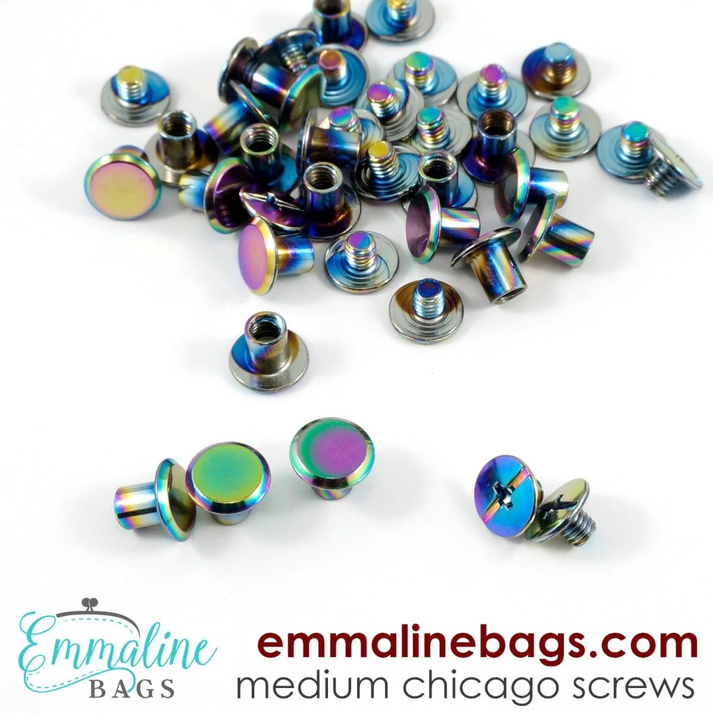 Chicago Screws - Medium Size (1/4" or 6mm) 20 Pack Iridescent
