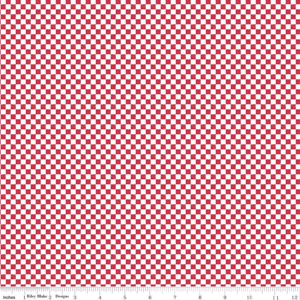 Check Please! by Riley Blake Designs - 1/4" Check Red