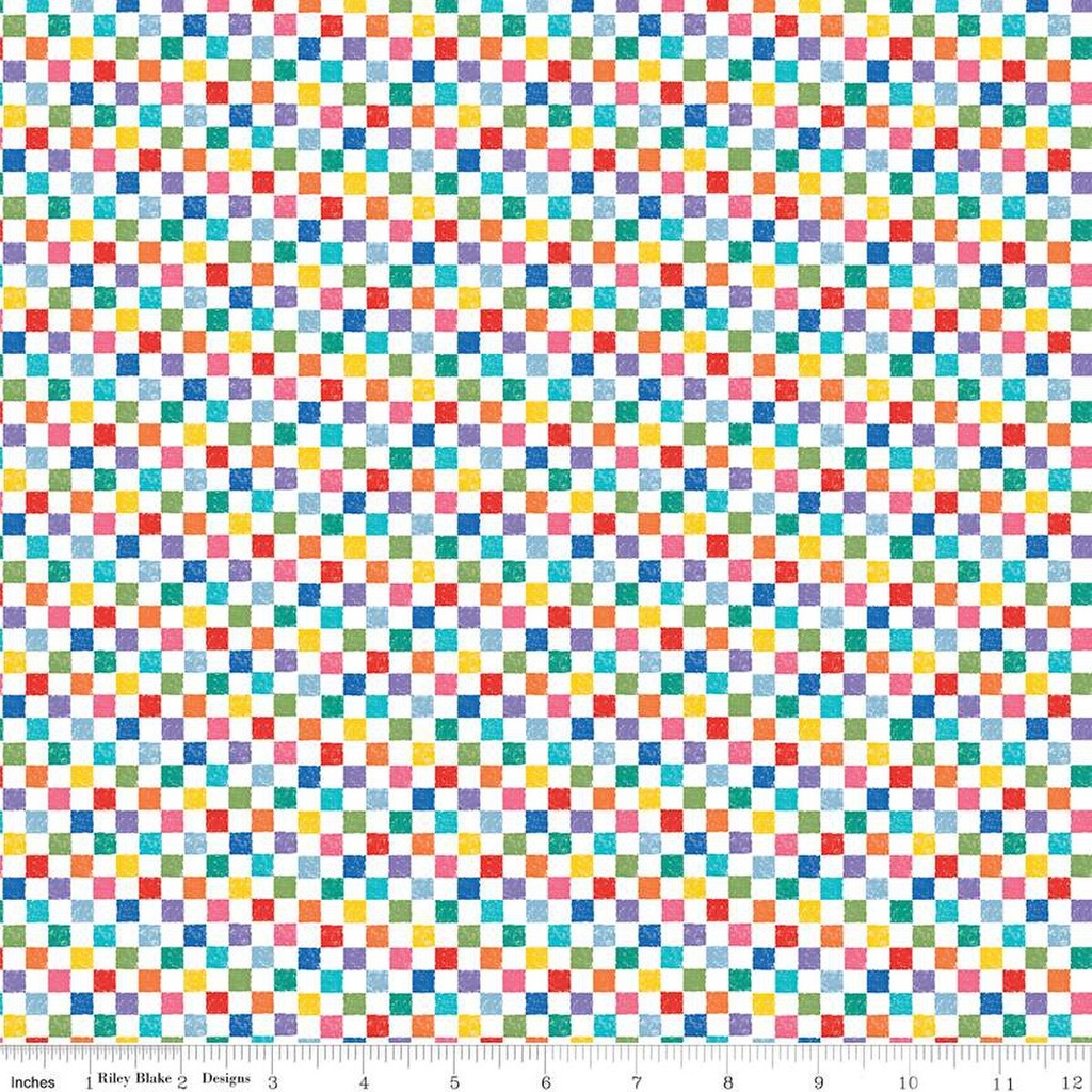 Check Please! by Riley Blake Designs - 1/4" Check Rainbow