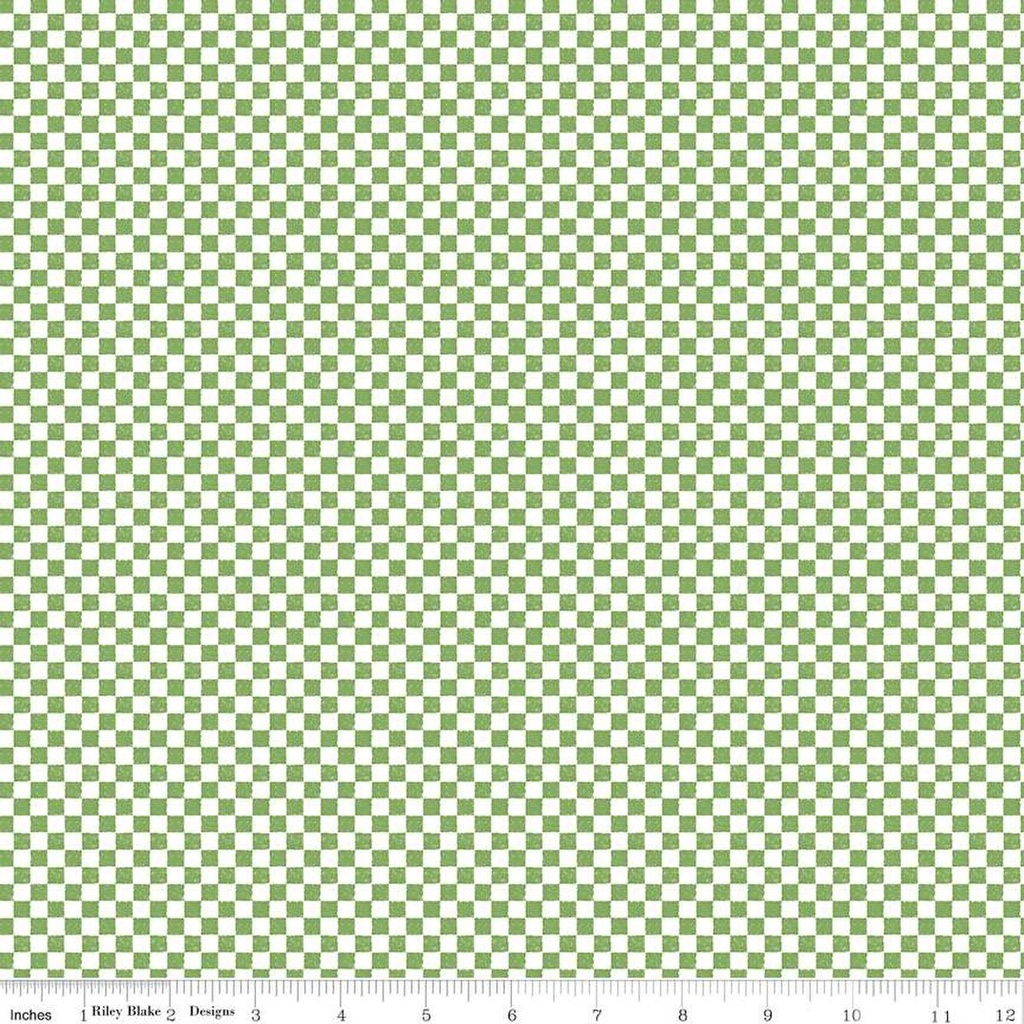 Check Please! by Riley Blake Designs - 1/4" Check Green
