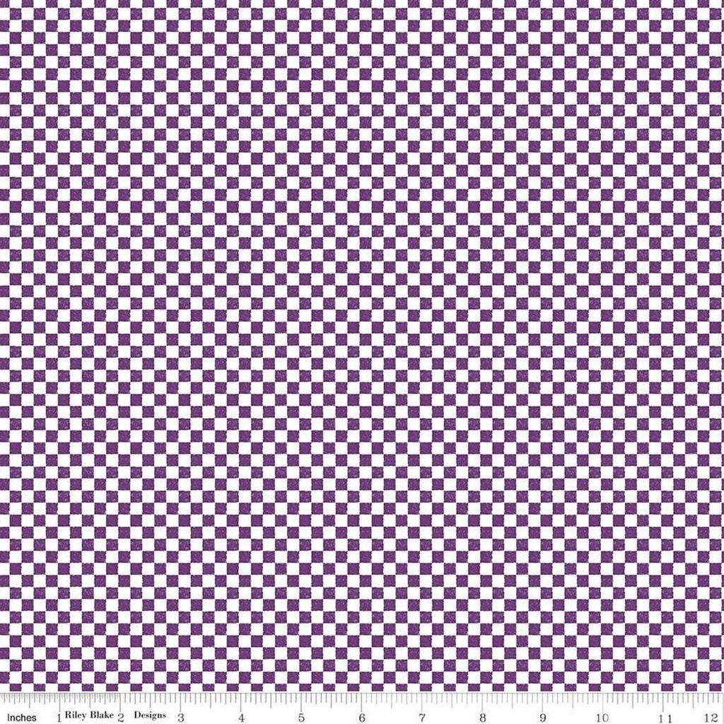 Check Please! by Riley Blake Designs - 1/4" Check Eggplant