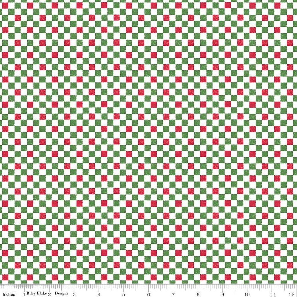 Check Please! by Riley Blake Designs - 1/4" Check Christmas