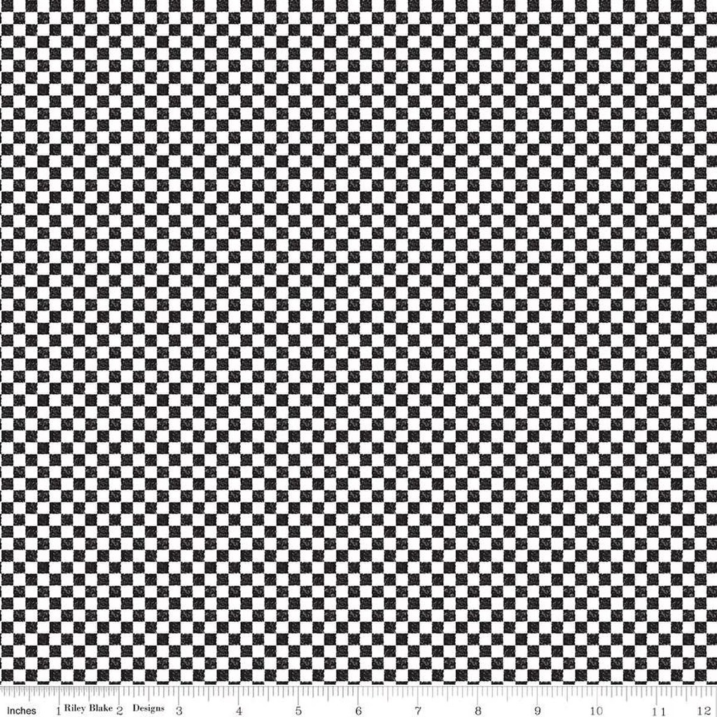 Check Please! by Riley Blake Designs - 1/4" Check Black