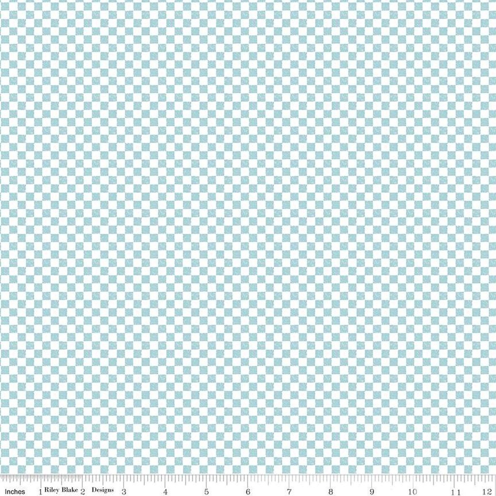 Check Please! by Riley Blake Designs - 1/4" Check Aqua