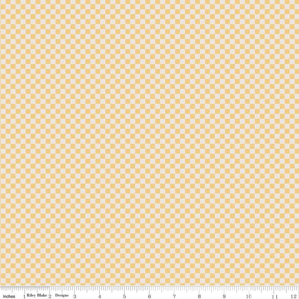 Check Please! by Riley Blake Designs - 1/4" Check Ivory Honey
