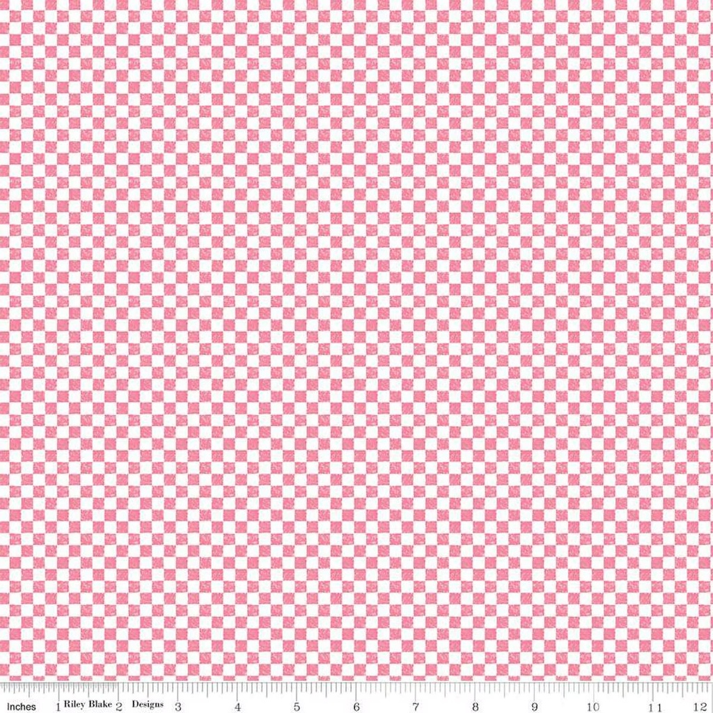 Check Please! by Riley Blake Designs - 1/4" Check Sugar Pink
