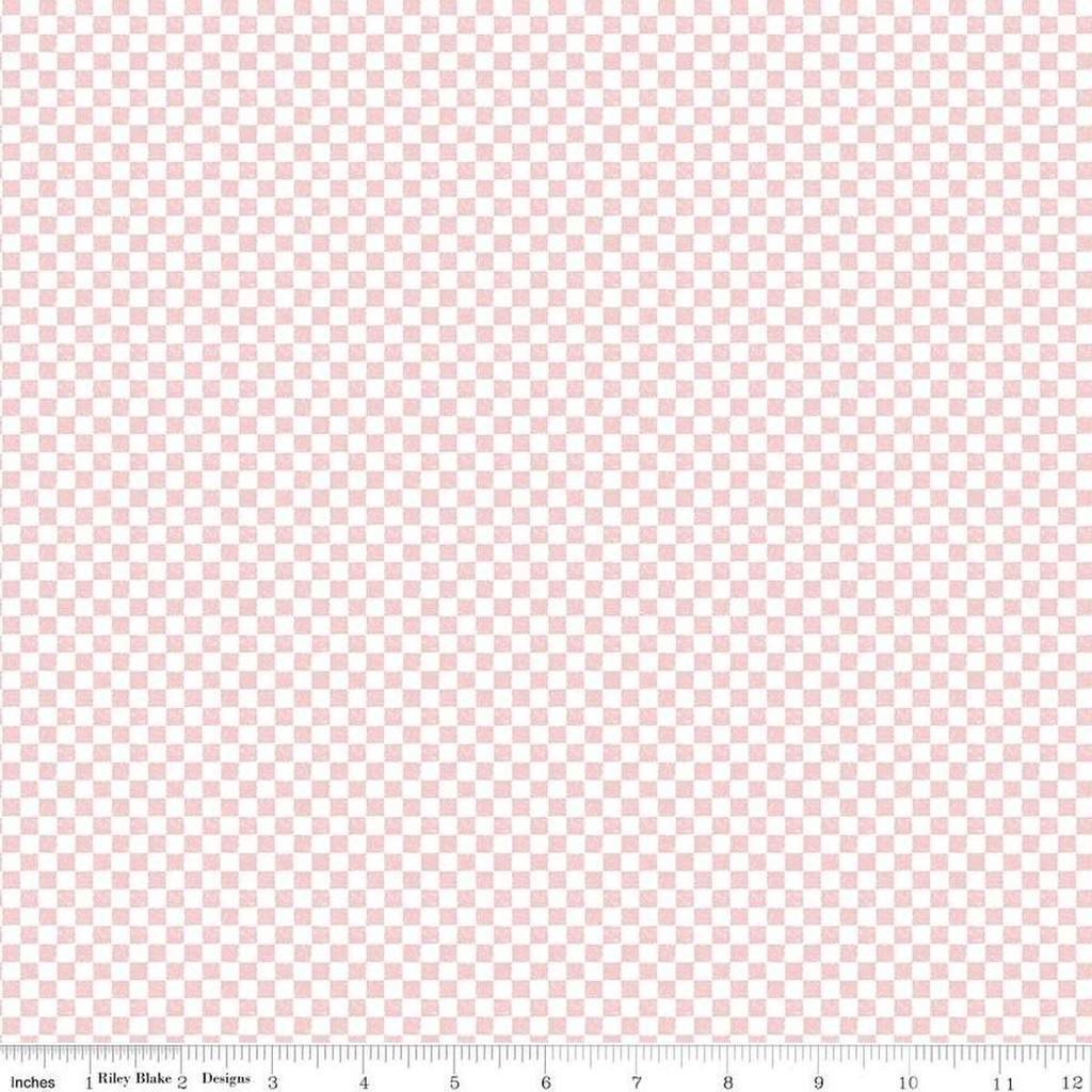 Check Please! by Riley Blake Designs - 1/4" Check Baby Pink