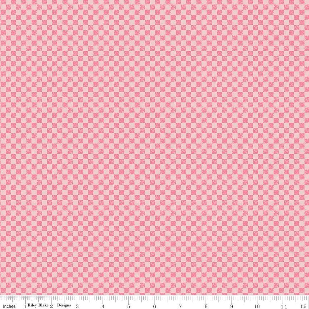 Check Please! by Riley Blake Designs - 1/4" Check Tone on Tone Sugar Pink