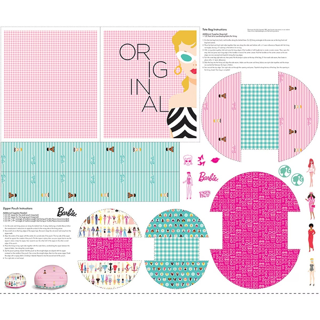 Barbie World Bag Panel by Riley Blake Designs