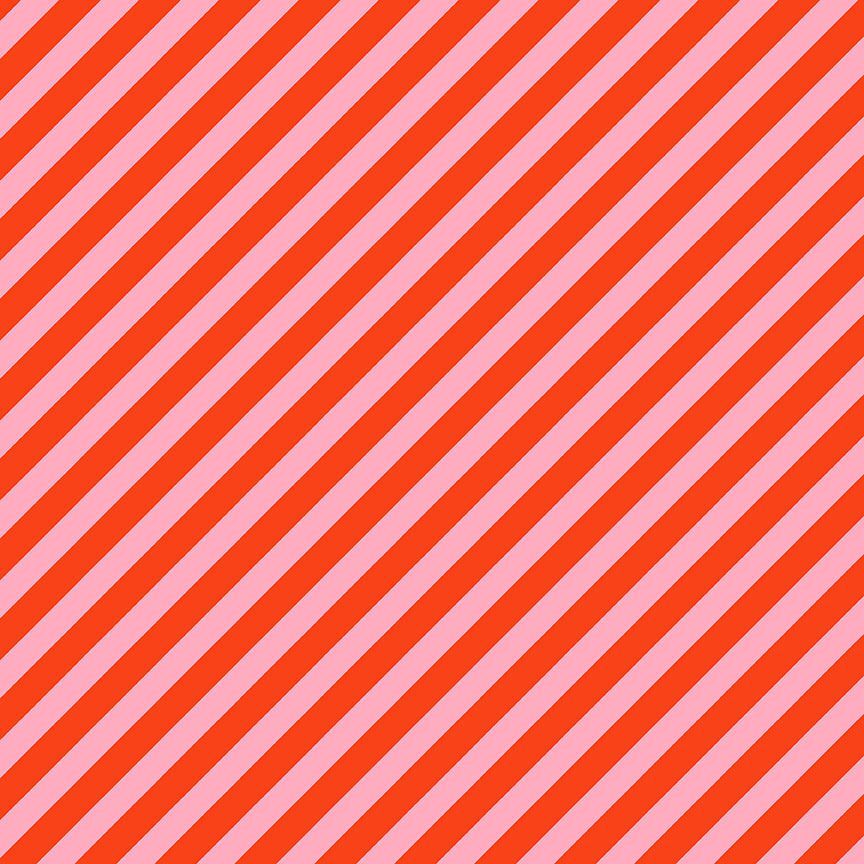 Holly Jolly by Dear Stella - Vintage Stripe in Lollipop