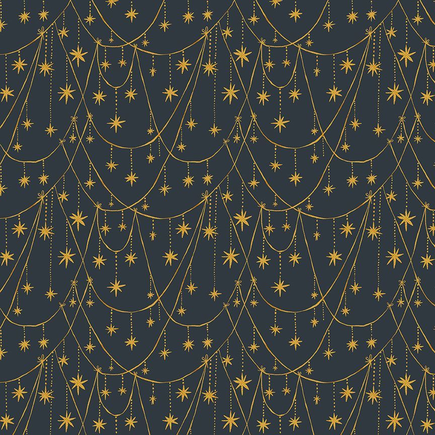Holly Jolly by Dear Stella - Star Garland in Slate