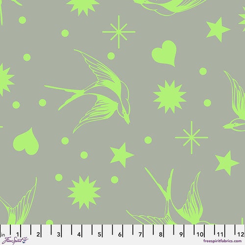 Neon True Colors by Tula Pink - Neon Fairy Flakes in Karma