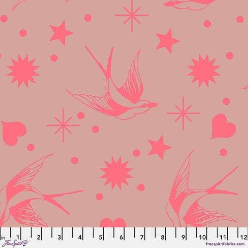 Neon True Colors by Tula Pink - Neon Fairy Flakes in Nova