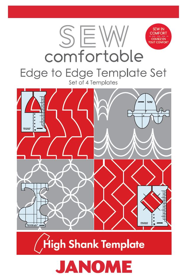 Janome Edge to Edge Template Ruler Set - High Shank