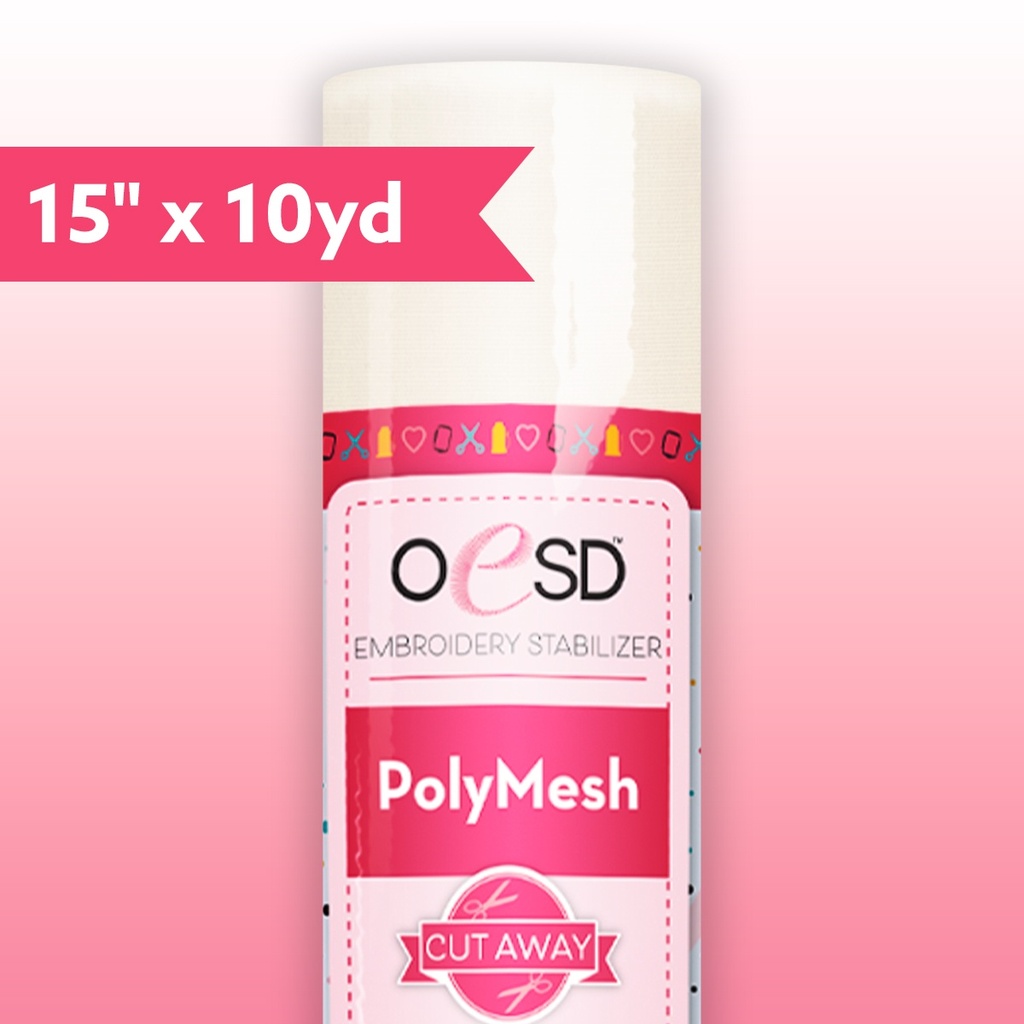 OESD - Polymesh CutAway White 15in x 10yd