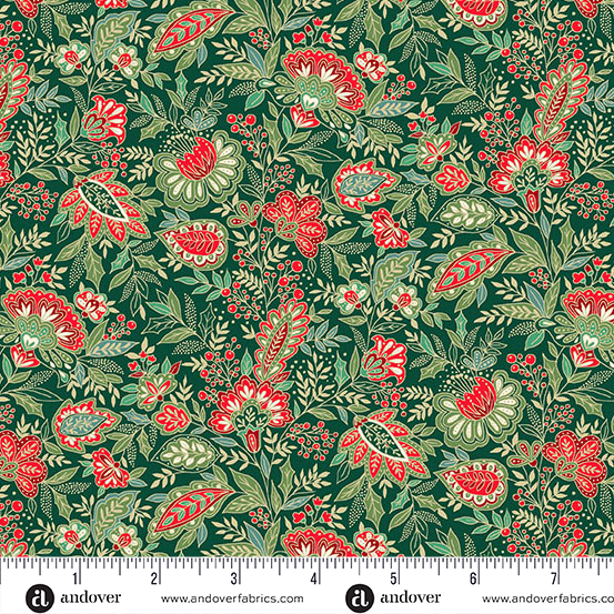 Good Tidings by Makower UK - Sarasa in Green