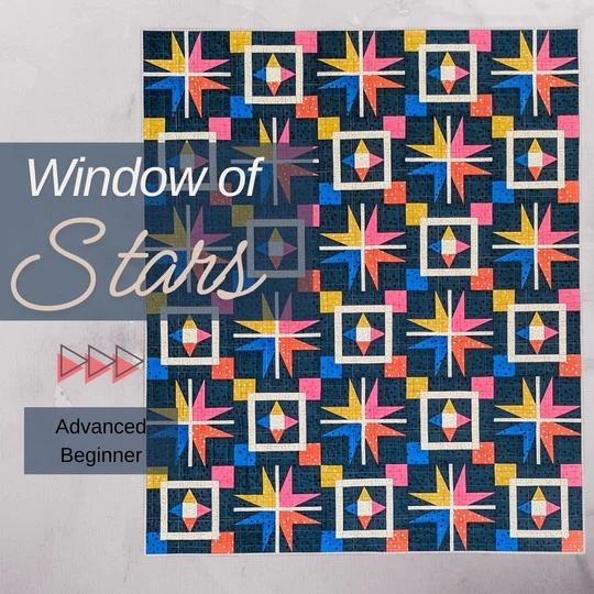 Paper Pattern - Window of Stars Quilt by Cork and Thread
