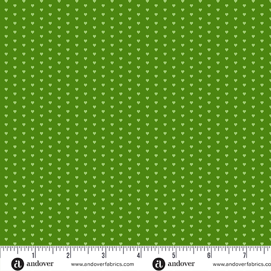 Mini Heart by Andover Fabrics - Green