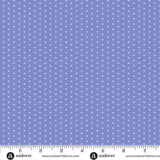 Mini Heart by Andover Fabrics - Light Blue