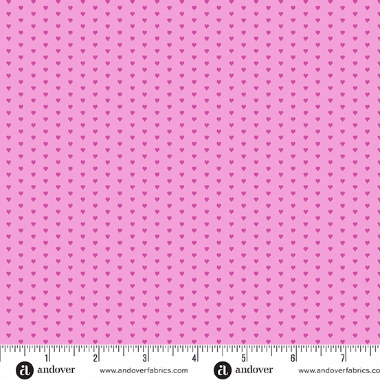 Mini Heart by Andover Fabrics - Light Pink